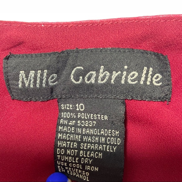 Mlle Gabriel Burgundy Color Sleeveless Dress 10 - Picture 5 of 7